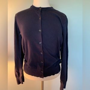 J. Crew navy blue button-up long sleeve cardigan - size XL